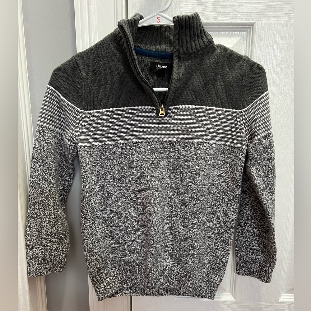 Kids Quarter Zip Sweater, Size Youth Small